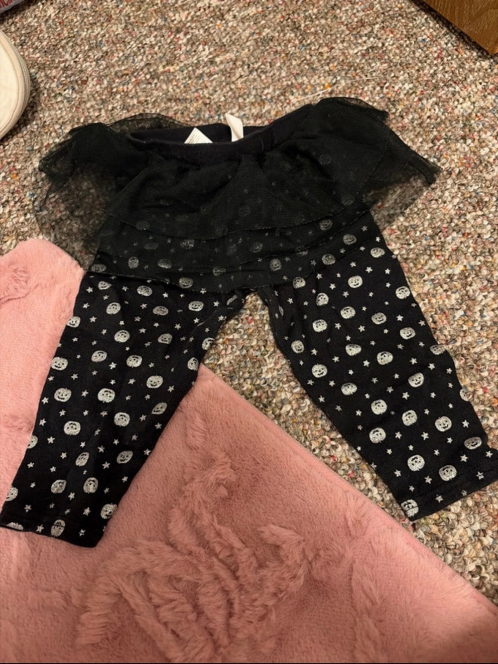 Carter's Black Jack lantern& Star Leggings with Tulle Skirt